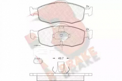 R BRAKE rb0917 -  Комплект тормозных колодок, дисковый тормоз